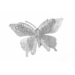 Cosy @ Home Papillon Clip Scintill Argent 15cm  