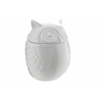 Uil Grijs Opbergpot 14.3x14.3x18.5cm   Cosy @ Home