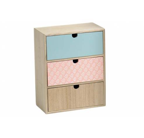 KAST 3 LADE PEACH NATUREL HOUT  Cosy @ Home