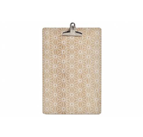 BORD MET CLIP GEOMETR NATUUR 23X35.3X4CM  Cosy @ Home