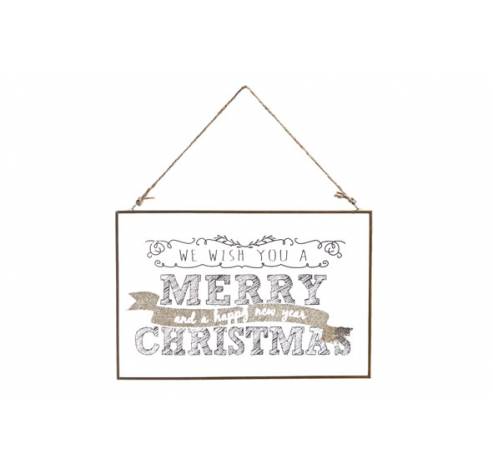 Plakkaat Glas Merry Christmas 30x0.5x20   Cosy @ Home