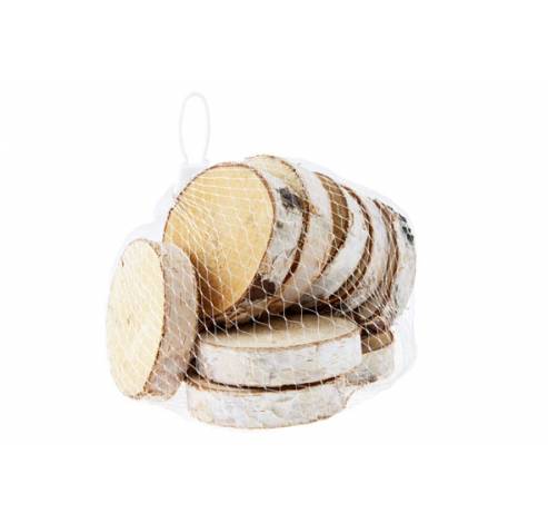 BOOMSCHIJFJES NATUUR HOUT SET12 D6CM  Cosy @ Home