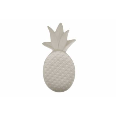 Ananas Plat Ceramique Blanc 30x14x3cm   Cosy @ Home