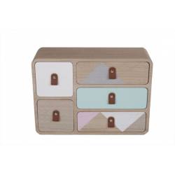 Ladenkast Retro Hout 33x11x28.5cm Kleurmix 