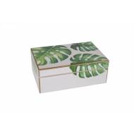 Tropic Boite Bois 17x11.5x6.5cm Blanc Vert 
