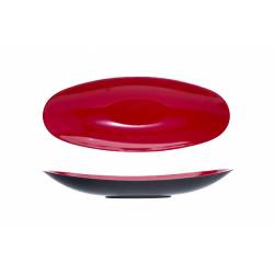 Cosy @ Home Plat Glossy Rouge Ovale 40x17xh6cm Synthétique 