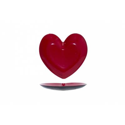 Assiette Glossy Rouge Coeur 18x18x2cm Synthétique  Cosy @ Home