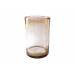 Windlicht Bruin Cilindrisch Glas 18x18xh 27 