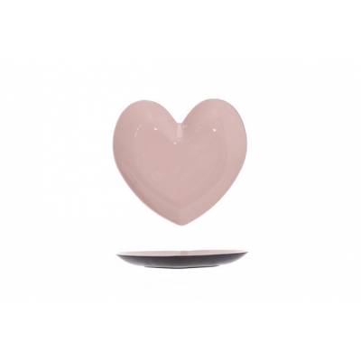 Assiette Glossy Rose Coeur 35,5x33xh2cm Synthétique  Cosy @ Home