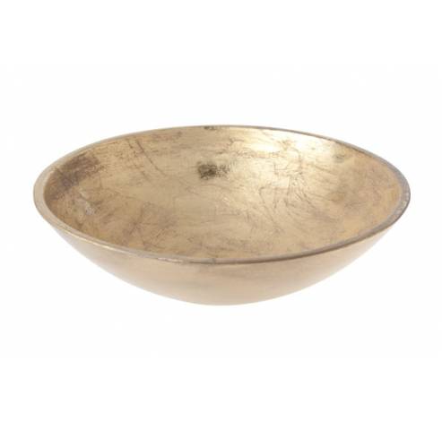 SCHAAL GOUD ROND HOUT 30X30XH9  Cosy @ Home