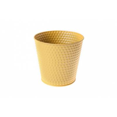 Cachepot Ocre Rond Metal 15,7x11,5xh14,6   Cosy @ Home
