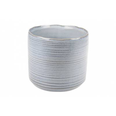 Cachepot Gris Rond Gres 16,5x16,5xh15   Cosy @ Home