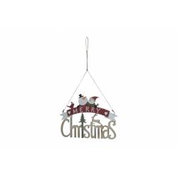 Cosy @ Home MERRY CHRISTMAS HANGER  HOUT 21X16XH,5CM 