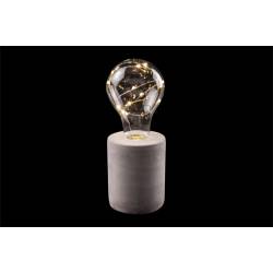 Cosy @ Home LAMP GRIJS ROND CEMENT 8,5X8,5XH20 LED 