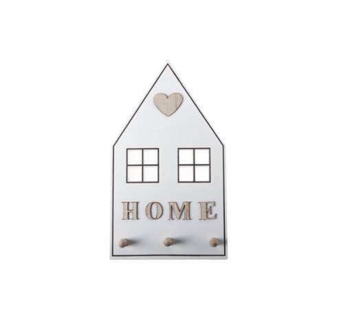 KAPSTOK WIT HUIS HOUT 20X4XH35  Cosy @ Home