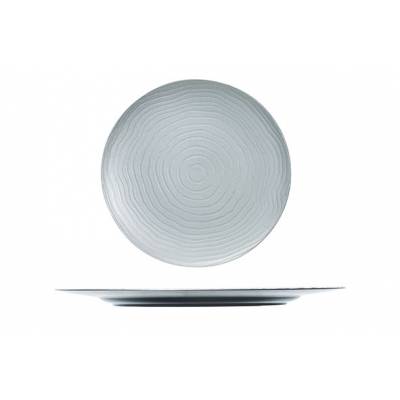 Bord Curly Zilver Rond 33x33xh2cm Kunststof  Cosy @ Home