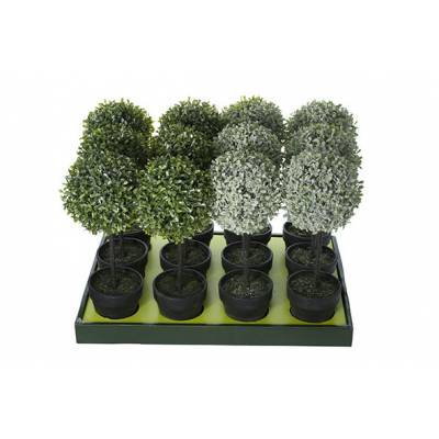 Buis Set12 Vert Synthetique 15x15xh43   Cosy @ Home