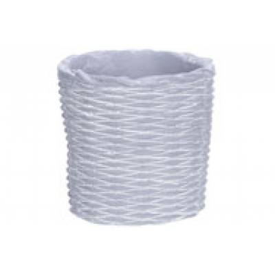 Cachepot Willow Look Gris 12,5x12,5xh12, 5cm Rond Ciment  Cosy @ Home