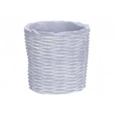 Bloempot Willow Look Grijs 12,5x12,5xh12 ,5cm Rond Cement  Cosy @ Home