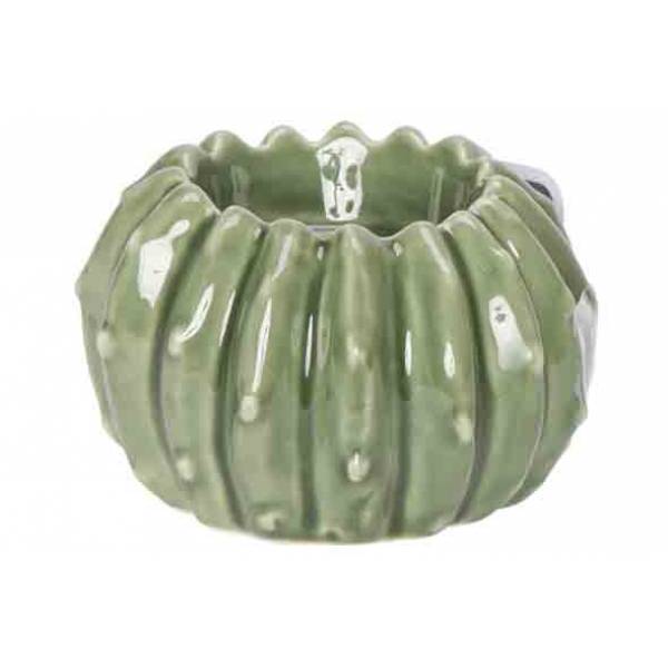 THEELICHTHOUDER CACTUS GROEN D9XH6CM POR 