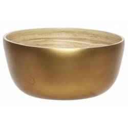Cosy @ Home BOWL GOUD 25X25XH12CM ROND BAMBOE 