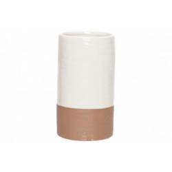 Cosy @ Home CILINDERVAAS DUO CREME 12X12XH22CM ROND 