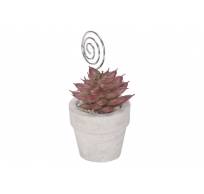Clip Vetplant Burgundy Grijs 5x5xh11,5cm  Rond Keramiek 