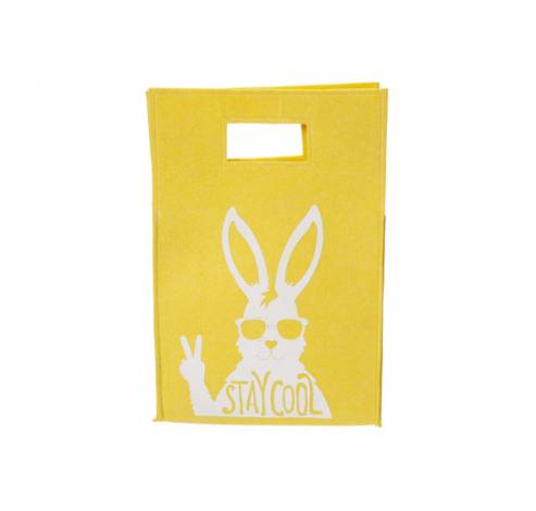 Decozak Stay Cool Rabbit Geel 25,5x38xh9cm Polyester  Cosy @ Home