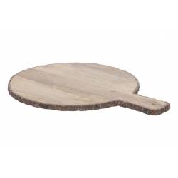 Cosy @ Home PLANK TRUNC BRUIN 42X32XH1,5CM ROND HOUT 
