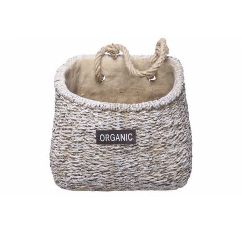Draagmand Organic Bruin 20,5x16xh17cm Ov Aal Cement  Cosy @ Home