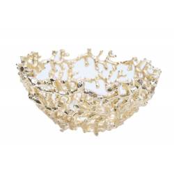 Cosy @ Home BOWL CORAL GOUD 23X23XH10CM NIKKEL 
