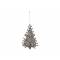 Hanger Kerstboom Glitter Champagne 15x10 Cm Kunststof 