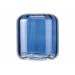 Theelichthouder Optic Blauw 9x9xh10cm Glas 
