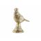 Vogel Crown Goud 12x7xh16,5cm Hout  