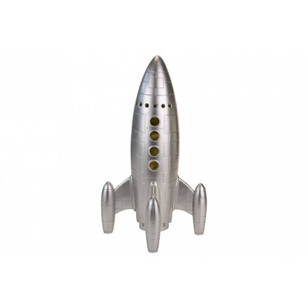 Rocket Zilver 19,5x19,5xh43,6cm Resin Led Excl. 3aaa Batt. 