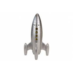 Rocket Zilver 19,5x19,5xh43,6cm Resin Led Excl. 3aaa Batt. 