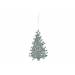Hanger Kerstboom Glitter Mint 15x10cm Ku Nststof 