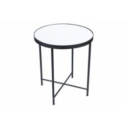 Bijzettafel Mirror Zwart 40x40xh46cm Ron D Metaal 