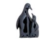 Pinguin With Child Midnight Glazed Blauw  8,7x5,5xh13,7cm Andere Keramiek