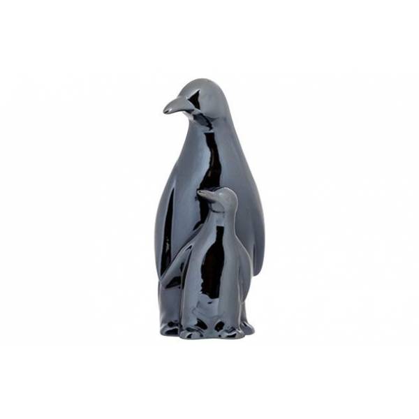 Pinguin Midnight Glazed Blauw 11,6x8,8xh 20,5cm Andere Keramiek 