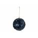 Kerstbal Pearls Donkerblauw D10cm Kunsts Tof 