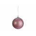 Kerstbal Crystle Roze D10cm Kunststof  