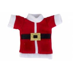 Cosy @ Home Bestekzakje Santa Costume Rood Wit 10x1x H15cm Textiel 