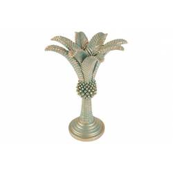 Cosy @ Home KANDELAAR PALMTREE GOLD GROEN 22X22XH30C 