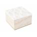 Doos Leafs White Natuur 10x10xh6,5cm Hou T 