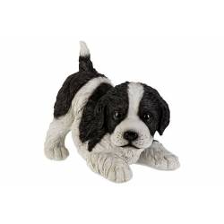 Cosy @ Home Hond Puppy Zwart-wit 19x12xh16cm Polyres In