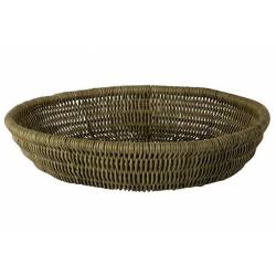 Cosy @ Home Coupe Vert Olive 38x38xh8cm Paille  