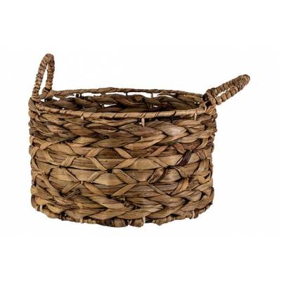 Mand Natuur 28x28xh16cm Rond Seagrass  