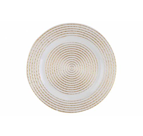 BORD GOLD CIRCLE WIT 33X33XH2CM KUNSTSTO  Cosy @ Home