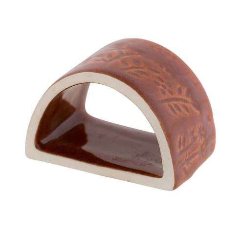 Servetring Glazed Caramel 5,5x3,5xh3,5cm  Rond Aardewerk  Cosy @ Home